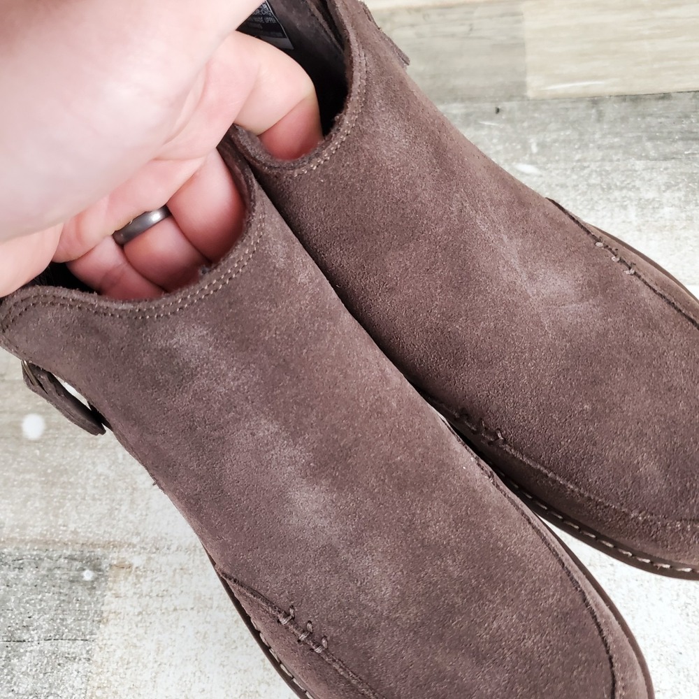 Skechers Arch Fit Mojave Boundless Bliss Womens Boots Sz 8.5 Chocolate Side Zip - Picture 3 of 10